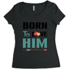 Born To Love Him (Born To Love Her &ndash; Born To Love Him Couples Design Women's Triblend Scoop T-shirt