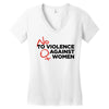 no violence against women's Women's V-Neck T-Shirt