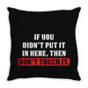 If You Didn't Put it in Here Then Don't Touch it Throw Pillow
