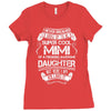 Super Cool Mimi Of A Freaking Awesome Daughter Ladies Fitted T-Shirt