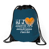 my heart basketball Drawstring Bags