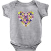 Pansy Heart Baby Onesie