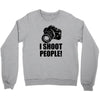 i shoot people t shirt funny photographer tee camera photography digit Crewneck Sweatshirt