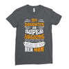 My Daughter Is Super Awesome Her Mom Ladies Fitted T-Shirt