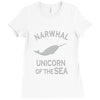 narwhals Ladies Fitted T-Shirt