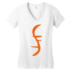 helix of heroes funny retro sci fi superhero symbol cool logo Women's V-Neck T-Shirt