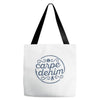 carpe denim Tote Bags