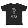 now or never Toddler T-shirt