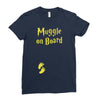 Muggle On Board Yellow Ladies Fitted T-Shirt