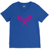 breast cancer ribbon with wing V-Neck Tee