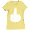 middle finger Ladies Fitted T-Shirt