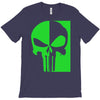 mad engine marvel brand punisher scar glow in the dark T-Shirt