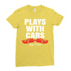 Plays With Cars Ladies Fitted T-Shirt