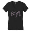 cute enjoy Women's V-Neck T-Shirt