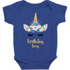birthday unicorn family series birthday boy Baby Bodysuit