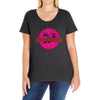 mustache Ladies Curvy T-Shirt
