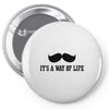 mustache Pin-back button