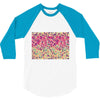pink triangle print 3/4 Sleeve Shirt