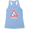 body under construction road sign Racerback Tank