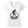 pump tires not gas Women's V-Neck T-Shirt