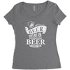 beer does not ask questions Women's Triblend Scoop T-shirt