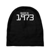 made in 1973 birthday celebration funny party Baby Beanies