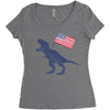 Patriotic T-Rex Women's Triblend Scoop T-shirt