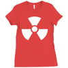 biohazard logo die cut vinyl Ladies Fitted T-Shirt