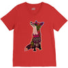 floral fox V-Neck Tee
