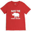 chubby unicorn V-Neck Tee