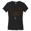 grandpa powered by coffee Women's V-Neck T-Shirt