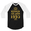 kings are born in 1993 3/4 Sleeve Shirt