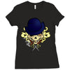 thug skull. Ladies Fitted T-Shirt