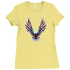 american eagle usa flag wings Ladies Fitted T-Shirt