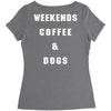 weekends coffe and dogs white back Women's Triblend Scoop T-shirt