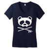 panda vampire skull Women's V-Neck T-Shirt