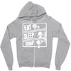 v3 eat sleep snap Zipper Hoodie
