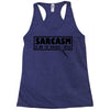 sarcasm services (2) Racerback Tank