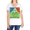 Bicycle Day t-shirt   1943 vintage (albert hofmann lsd) Ladies Curvy T-Shirt