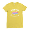 Save The Chubby Unicorns Ladies Fitted T-Shirt