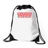 drinking with me pregnancy warning Drawstring Bags