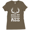 kiss my country ass Ladies Fitted T-Shirt