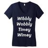 wibbly w0bbly Women's V-Neck T-Shirt