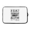 Born In July Laptop sleeve