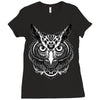 owl ornate Ladies Fitted T-Shirt