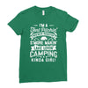love love love camping! Ladies Fitted T-Shirt