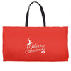 merry christmas flower Weekender Totes