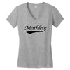mathlete t shirt funny math humor geek nerd school athlete Women's V-Neck T-Shirt