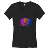 dancing groot Women's V-Neck T-Shirt
