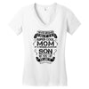Super Cool Mom Of A Freaking Awesome Son Women's V-Neck T-Shirt
